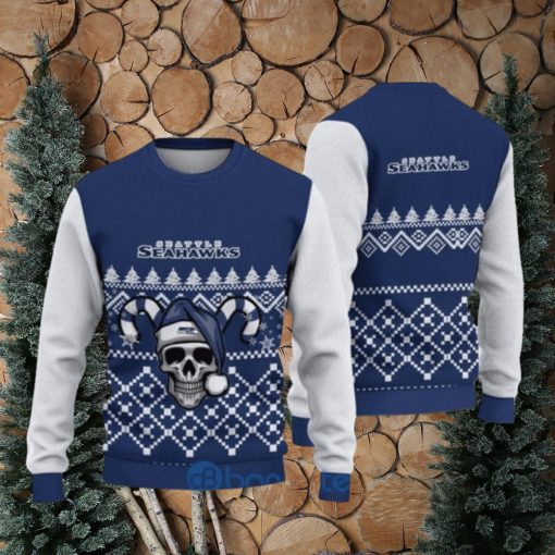 Seattle Seahawks Christmas Skull Ugly Christmas Sweaters