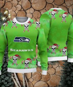 Seattle Seahawks Fans Skull February Knitted Christmas Sweater