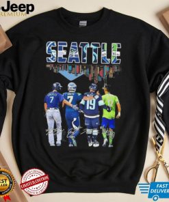 Seattle Seahawks Four Team Sports Skylines 2023 shirt