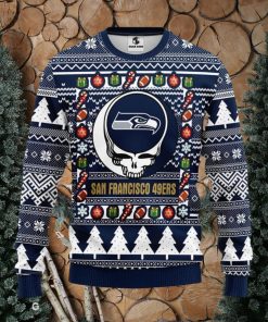 Seattle Seahawks Grateful Dead Ugly Christmas Sweater Men And Women Sport Fans Gift