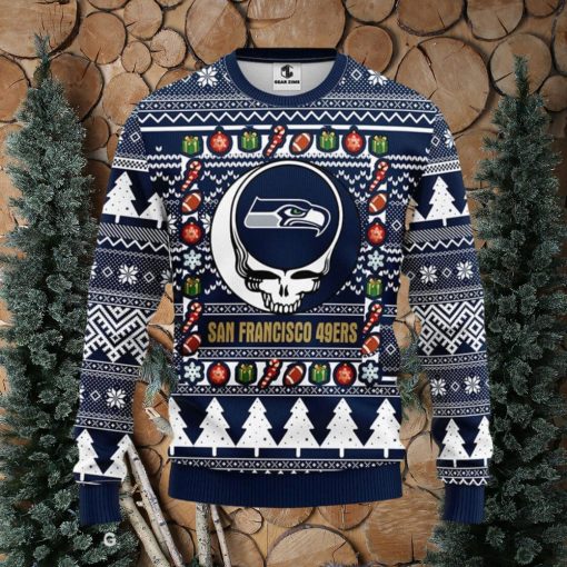 Seattle Seahawks Grateful Dead Ugly Christmas Sweater Men And Women Sport Fans Gift