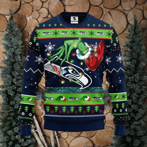 Seattle Seahawks Grinch Christmas Ugly Sweater