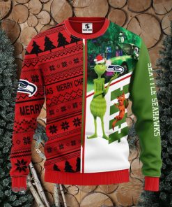 Seattle Seahawks Grinch & Scooby Doo Christmas Ugly Sweater