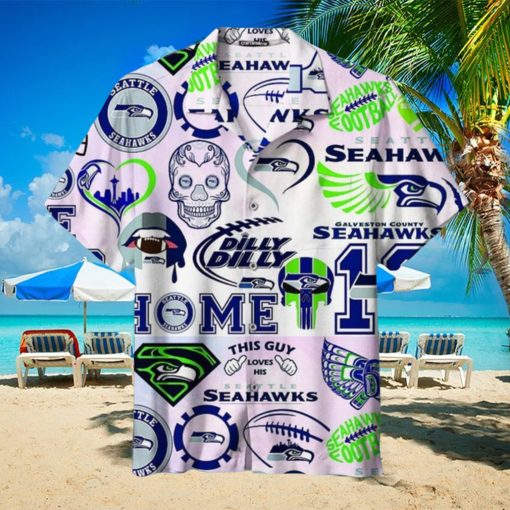 Seattle Seahawks Logo Hawaiian Shirt 3D All Over Print, Men, Women