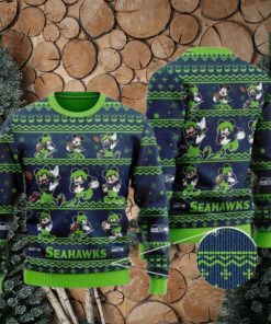 Seattle Seahawks Multi Mickey Ugly Christmas Sweaters