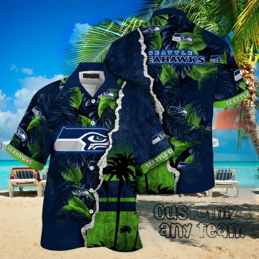 Seattle Seahawks NFL Hawaiian Shirt Custom Golden Hour Aloha Shirt