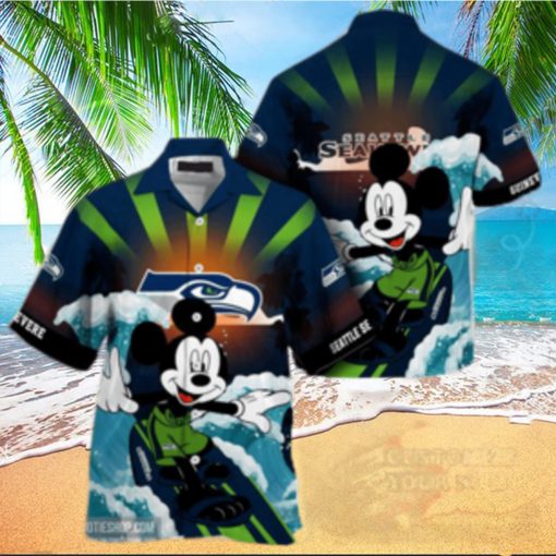 Seattle Seahawks Nfl Custom Hawaiian Shirt   Short  T Shirt Hawaiian Pattern Print Style For Fans