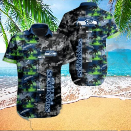 Seattle Seahawks Nfl Hawaiian Shirt   Short  T Shirt Hawaiian Pattern Print