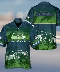 Seattle Seahawks Palm Hawaiian Shirt