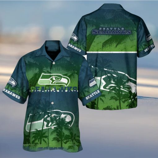 Seattle Seahawks Palm Hawaiian Shirt