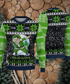 Seattle Seahawks Ugly Christmas Santa Claus Xmas Sweater Mittens Gift Mens Women