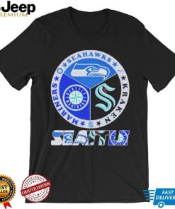 Seattle Sports Teams Seahawk Kraken and Mariners Shirt