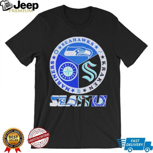 Seattle Sports Teams Seahawk Kraken and Mariners Shirt