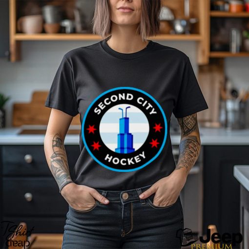 Second city hockey logo shirt