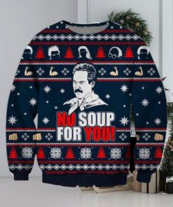 Seinfeld No Soup For You Christmas 2023 Holiday Gift Pattern Ugly Sweater