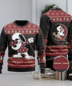 Seminoles Snoopy Dabbing Knitted Ugly Christmas Sweater