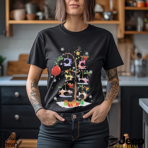 Sewing Machine Xmas Tree Merry Christmas Shirt