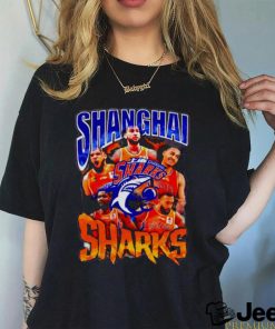 Shanghai Sharks players picture collage shirt