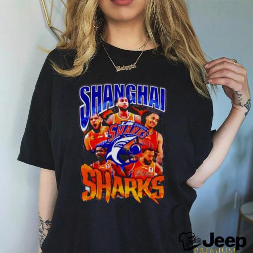 Shanghai Sharks players picture collage shirt