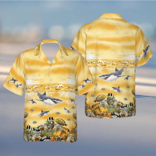 Shark Beach Hawaiian Shirt