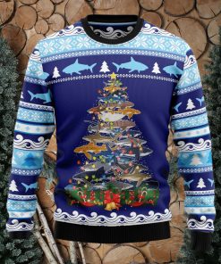 Shark Tree Ugly Christmas Sweater Thankgiving Gift Men Women