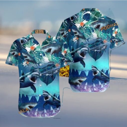 Shark Tropical Christmas Attire, Santa Claus Hawaiian Shirt