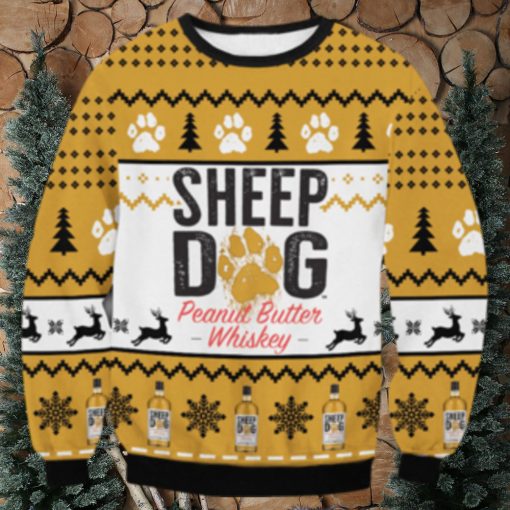 Sheep Dog Peanut Butter Whiskey Ugly Sweater