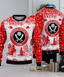 Sheffield United Big Logo Pine Trees Big Fans Gift Christmas Sweater For Men And Women