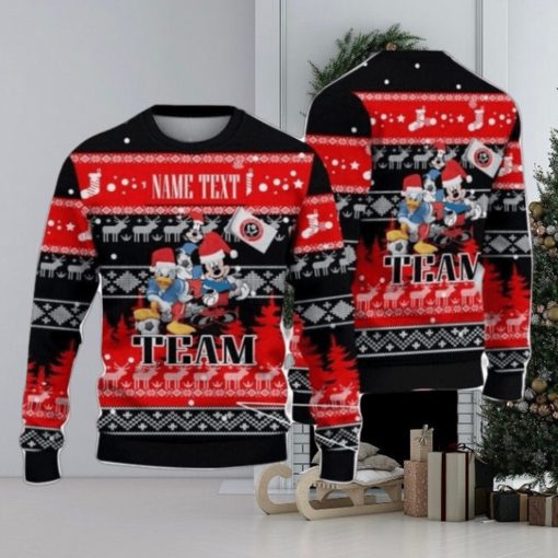 Sheffield United FC Disney Team Custom Name Ugly Christmas Sweater