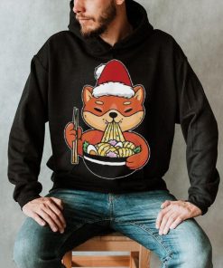 Shiba Inu Eating Ramen Christmas Pajama Dog Japanese Food Shirt