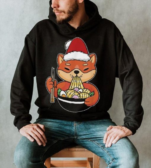 Shiba Inu Eating Ramen Christmas Pajama Dog Japanese Food Shirt