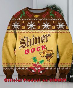 Shiner Bock Snowflakes Ugly Christmas Sweater