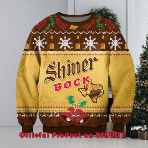 Shiner Bock Snowflakes Ugly Christmas Sweater