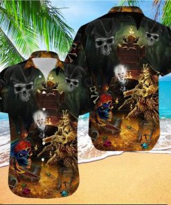 Shop From 1000 Unique Amazing Pirate Skull Finding Treasure Hawaiian Shirts