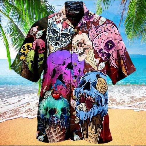 Shop From 1000 Unique Skull And Ice Cream Unisex Hawaiian Aloha Shirts