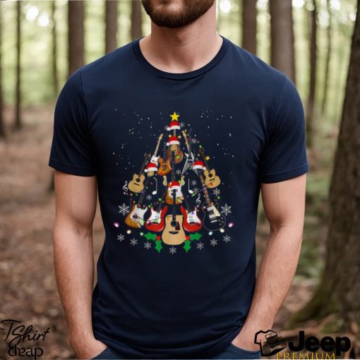 Shop Funny Christmas Guitar Player Gifts Xmas Tree T Shirts Sweatshirt