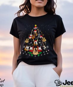 guitar christmas tree t shirt