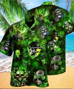 Shop Hawaiian Aloha Shirts Skull Weed Lets Get High