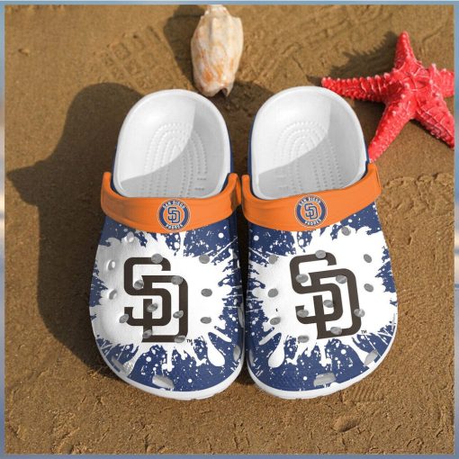 Show Team Spirit San Diego Padres Inspired Artistry Unique Clog Footwear Design