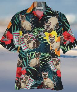 Siamese Cat Colorful Unique Design Unisex Hawaiian Shirt