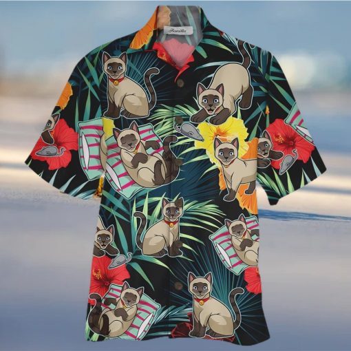 Siamese Cat Colorful Unique Design Unisex Hawaiian Shirt