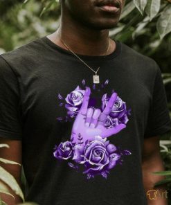 Sign Language rose purple shirt