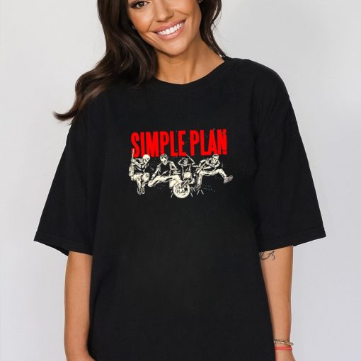 Simpleplan Live skeleton shirt