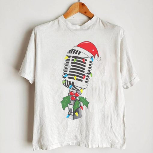 Singer Mic Microphone Christmas Tree shirt