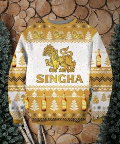 Singha Lager Beer Ugly Christmas Sweater 3D Gift For Men And Women