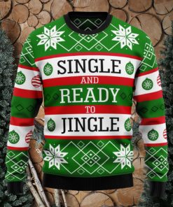 Single Ready To Jingle Ugly Christmas Sweater Thankgiving Gift Men Women