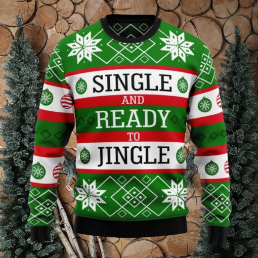 Single Ready To Jingle Ugly Christmas Sweater Thankgiving Gift Men Women