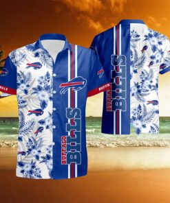 Buffalo Bills Floral With And Blue Summer Hawaiian Shirt