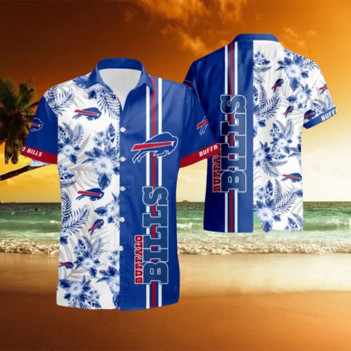 Buffalo Bills Floral With And Blue Summer Hawaiian Shirt