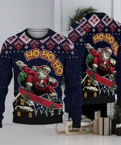 Skater Santa Claus Ugly Christmas 3D Ugly Christmas Sweater